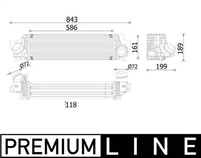 MAHLE CI 610 000P - töltőlevegő-hűtő BMW MINI