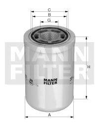 MANN-FILTER WH 1257/5 - automataváltó hidraulika szűrő DEUTZ-FAHR JOHN DEERE