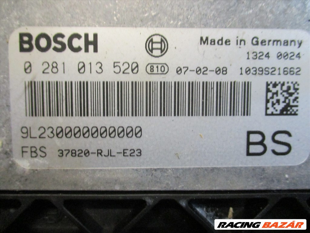 Honda FR-V motorvezérlő elektronika 0281013520 37820RJLE23 2. kép