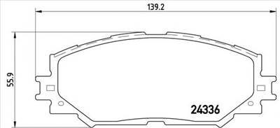 BREMBO P 83 082 - fékbetét LEXUS SCION SUBARU TOYOTA TOYOTA (FAW)
