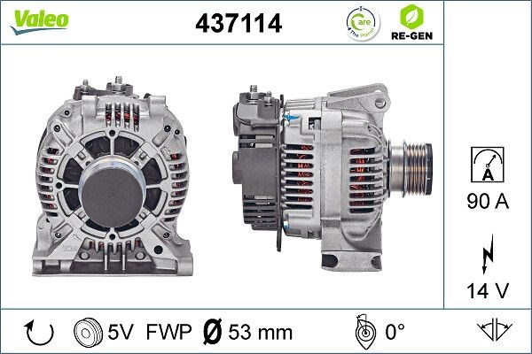 generátor VALEO 437114 for MERCEDES-BENZ 1. kép
