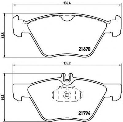 BREMBO P 50 026 - fékbetét CHRYSLER MERCEDES-BENZ