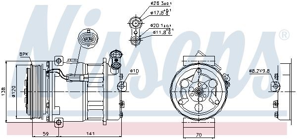 kompresszor, klíma NISSENS 89124 for FIAT, OPEL, SAAB, VAUXHALL, … 5. kép