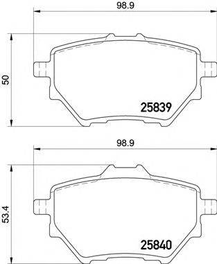 BREMBO P 61 122 - fékbetét BYD CITROËN CITROEN (DF-PSA) DS DS (CAPSA) FENGXING FENGXING (DONGFENG ) 