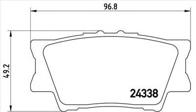 BREMBO P 83 089 - fékbetét DAIHATSU LEXUS TOYOTA TOYOTA (FAW) TOYOTA (GAC)