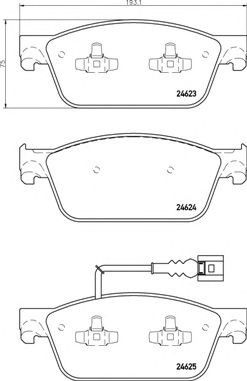 BREMBO P 85 141 - fékbetét VW 1. kép
