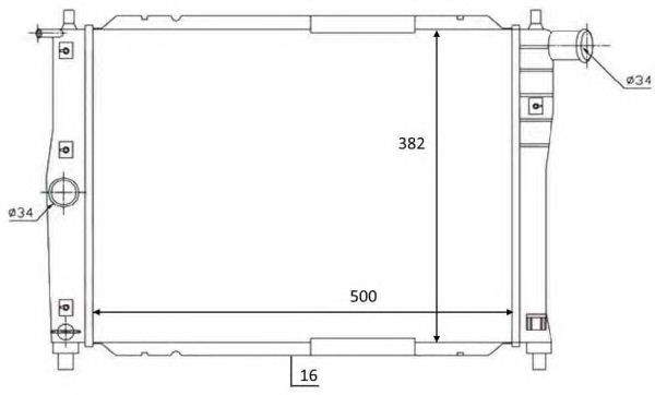 NRF 59122 - Vízhűtő (Hűtőradiátor) DAEWOO 1. kép