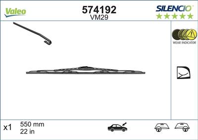 törlőlapát VALEO 574192 for AUDI, MERCEDES-BENZ, PORSCHE, SEAT, …