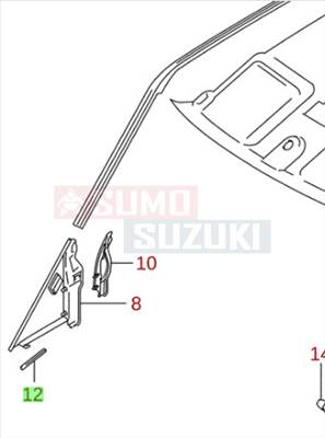 Suzuki Swift 2005-2009 tömítés külső visszapillantó tükör mögött 77183-63J00