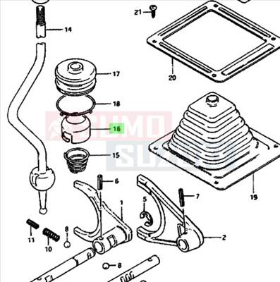 Suzuki Samurai osztómű fokozatváltó rugó burkolat 29348-80050