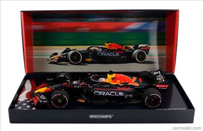 RED BULL F1 RB18 TEAM ORACLE RED BULL RACING N 1 WORLD CHAMPION WINNER AUSTIN USA GP 2022 MAX VERSTAPPEN MATT BLUE YELLOW RED