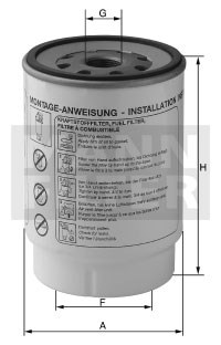 MANN-FILTER WK 11 016 z - Üzemanyagszűrő IVECO 1. kép