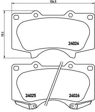 BREMBO P 83 102 - fékbetét LEXUS TOYOTA TOYOTA (FAW)