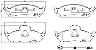 BREMBO P 50 039 - fékbetét MERCEDES-BENZ