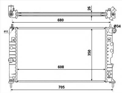 NRF 58368 - Vízhűtő (Hűtőradiátor) SAAB