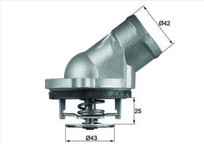 termosztát, hűtőfolyadék MAHLE TI 45 87D for MERCEDES-BENZ, CHRYSLER, PUCH