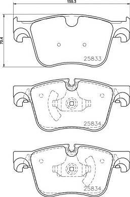 BREMBO P 61 127 - fékbetét CITROËN CITROËN (DF-PSA) PEUGEOT PEUGEOT (DF-PSA)
