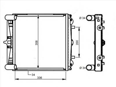 NRF 59131 - Vízhűtő (Hűtőradiátor) PORSCHE