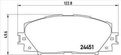 BREMBO P 83 106 - fékbetét DAIHATSU GREAT WALL HAVAL LEXUS LIFAN TOYOTA TOYOTA (FAW) ZHONGHUA(BRILLI