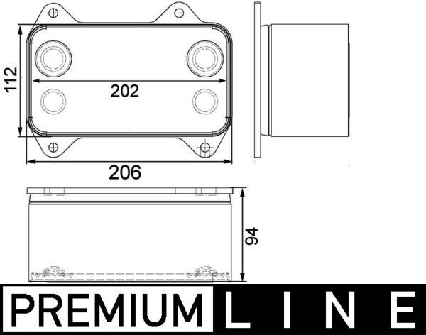 Olajhűtő, motorolaj MAHLE CLC 63 000P for DAF, BOVA 1. kép