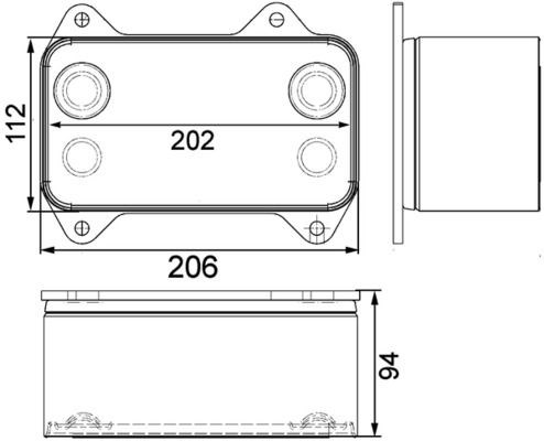 Olajhűtő, motorolaj MAHLE CLC 63 000P for DAF, BOVA 2. kép
