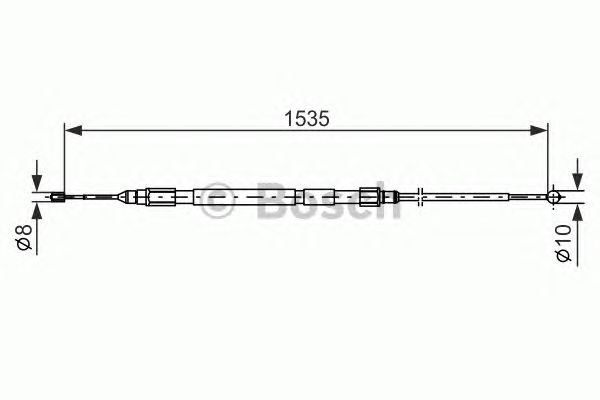 BOSCH 1 987 477 950 - Kézifék bowden BMW BMW (BRILLIANCE) 1. kép
