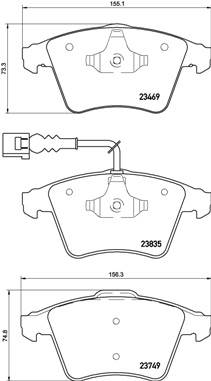 BREMBO P 85 149 - fékbetét VW