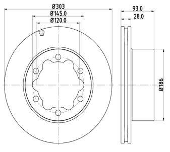 MTR 12108529 - féktárcsa MERCEDES-BENZ VW