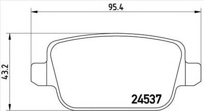 BREMBO P 24 075 - fékbetét FORD FORD (CHANGAN) FORD AUSTRALIA