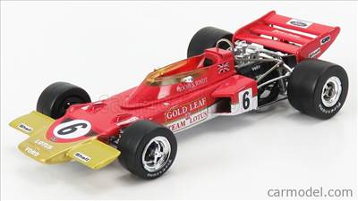 LOTUS F1 72C TEAM LOTUS N 6 WORLD CHAMPION WINNER FRENCH GP 1970 JOCHEN RINDT RED GOLD