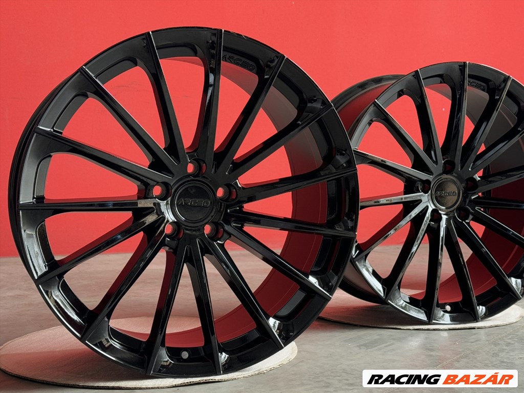 R20 5x112 (66,6) ARCEO BERLIN GLOSS BLACK 9J ET35 9x20 20" 20col alufelnik új felnik 3. kép