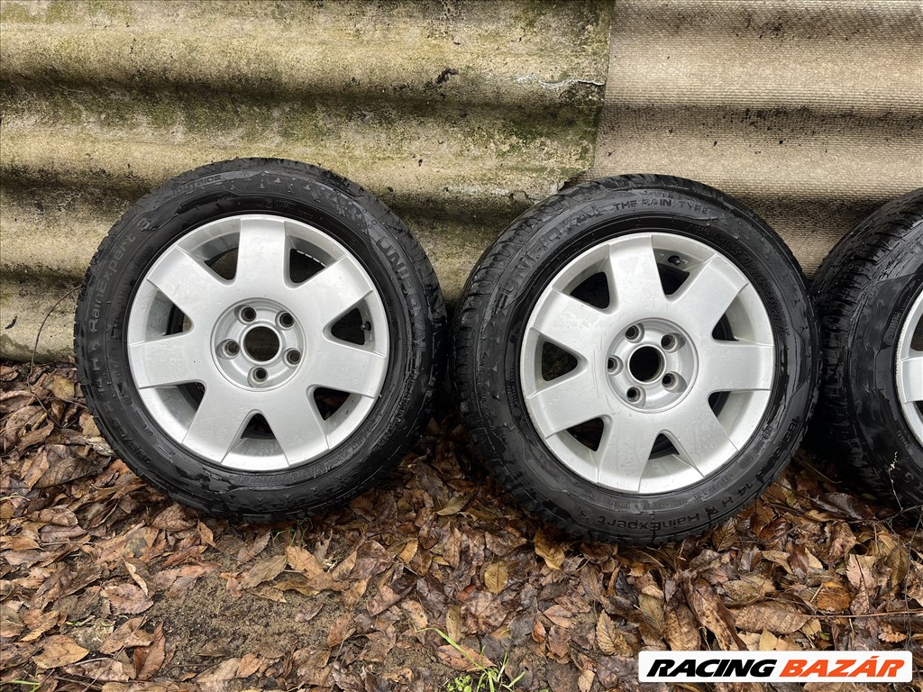 14” 5x100 VW gyári alufelni szett nyárigumikkal! 4. kép