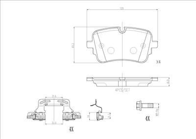 BREMBO P 85 190 - fékbetétkészlet, tárcsafék AUDI VW