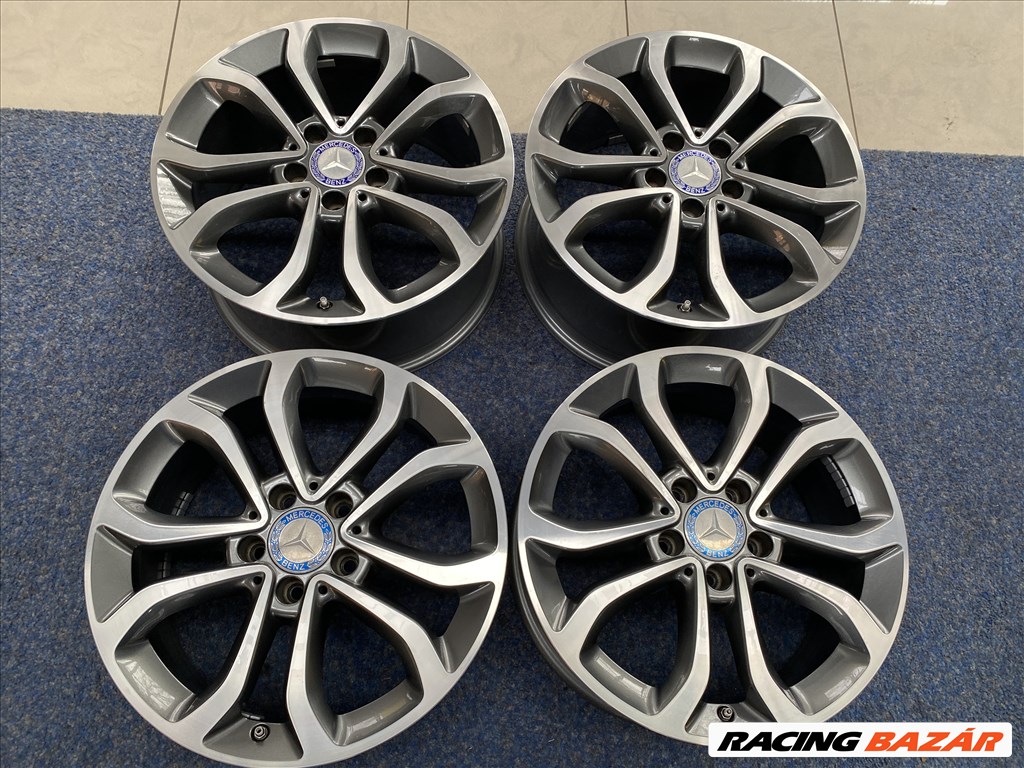 (3457)  Mercedes 17 gyári alufelni felni, 5x112, kétszéles, C osztály 4. kép