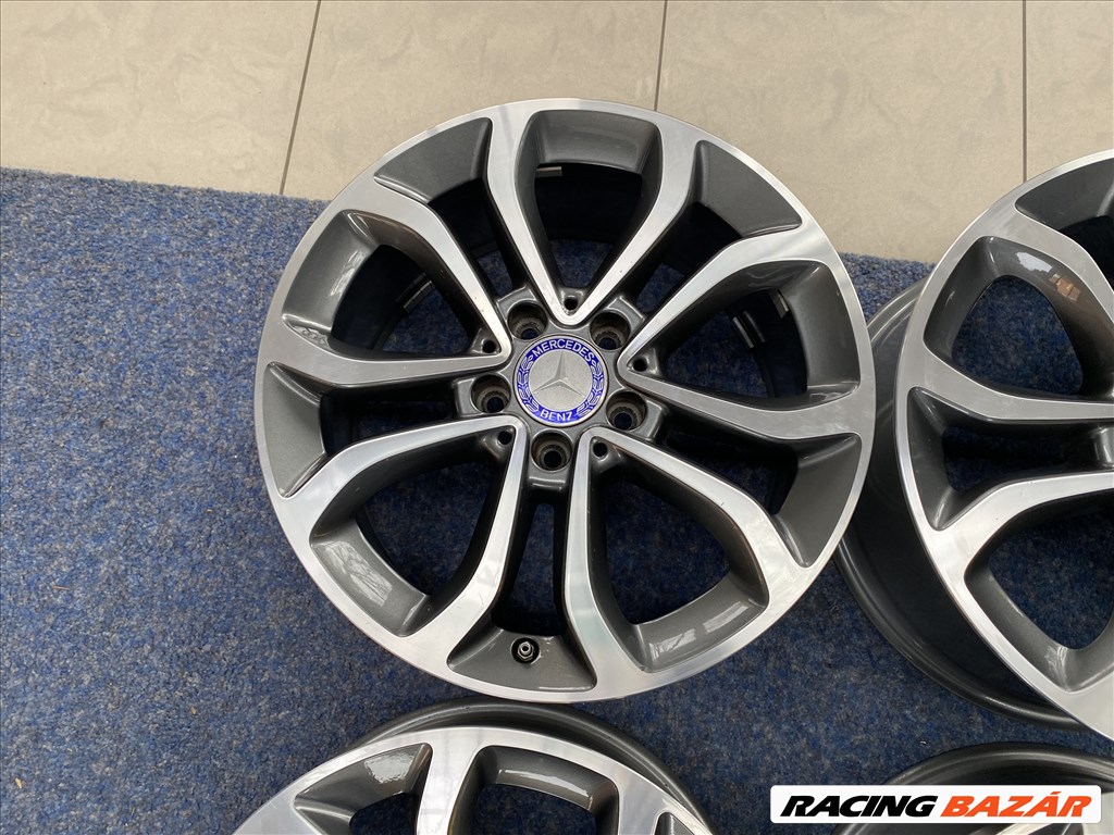 (3457)  Mercedes 17 gyári alufelni felni, 5x112, kétszéles, C osztály 8. kép