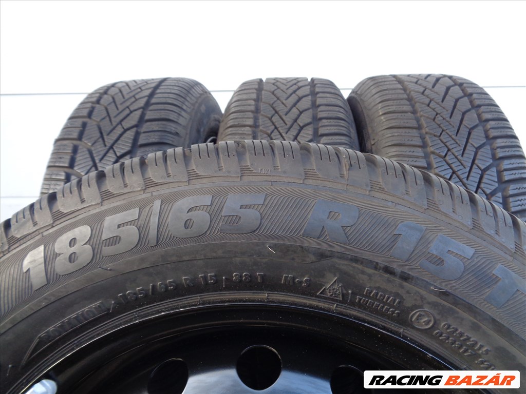 Hyundai lemezfelni 15-ös, 4×100-as, szenzorral, 185/65-ös téli gumival eladó. 8. kép