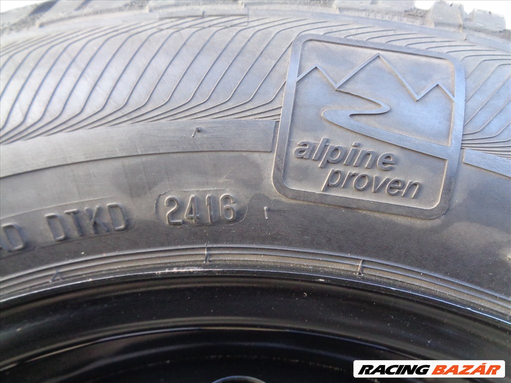 Hyundai lemezfelni 15-ös, 4×100-as, szenzorral, 185/65-ös téli gumival eladó. 9. kép
