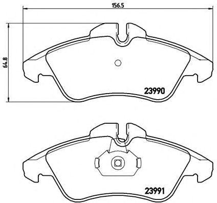 BREMBO P 50 080 - fékbetét DODGE MERCEDES-BENZ VW 1. kép