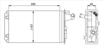 NRF 58637 - Hőcserélő, belső tér fűtés ALFA ROMEO FIAT LANCIA