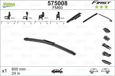 törlőlapát VALEO 575008 for MERCEDES-BENZ, CITROËN, PEUGEOT, DS, …