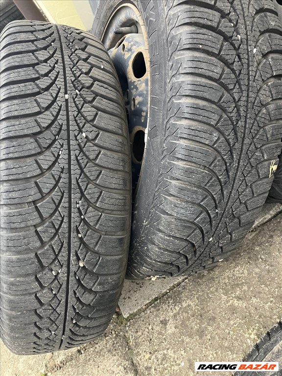  5x100 lyukosztású 14". coll 175/65 újszerű téli gumi lemezfelnin  9. kép