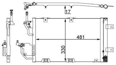 kondenzátor, klíma MAHLE AC 400 000S for OPEL, VAUXHALL, HOLDEN