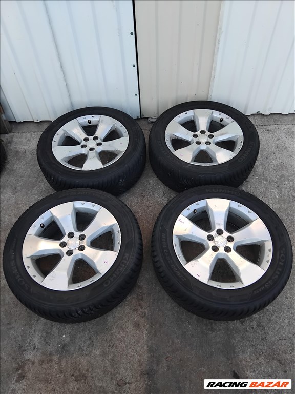  5x100 lyukosztású 17" használt (gyári felni) alufelni, rajta 225/55 újszerű Kumho négyévszakos gumi 1. kép