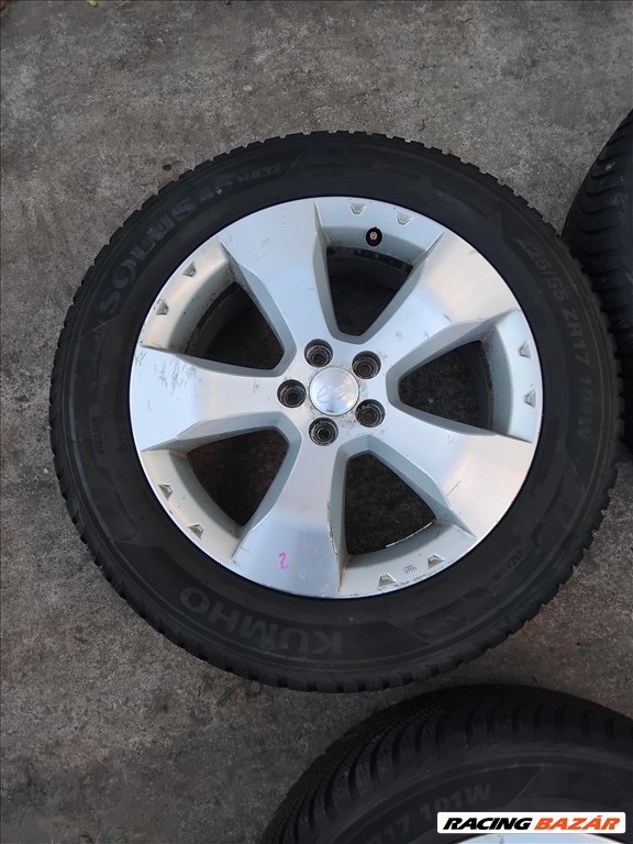  5x100 lyukosztású 17" használt (gyári felni) alufelni, rajta 225/55 újszerű Kumho négyévszakos gumi 4. kép