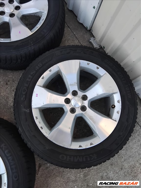  5x100 lyukosztású 17" használt (gyári felni) alufelni, rajta 225/55 újszerű Kumho négyévszakos gumi 5. kép