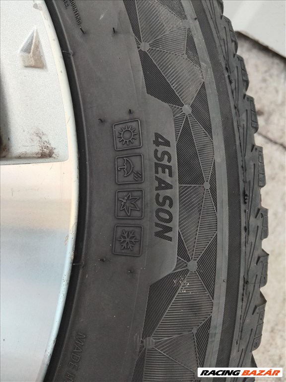  5x100 lyukosztású 17" használt (gyári felni) alufelni, rajta 225/55 újszerű Kumho négyévszakos gumi 7. kép