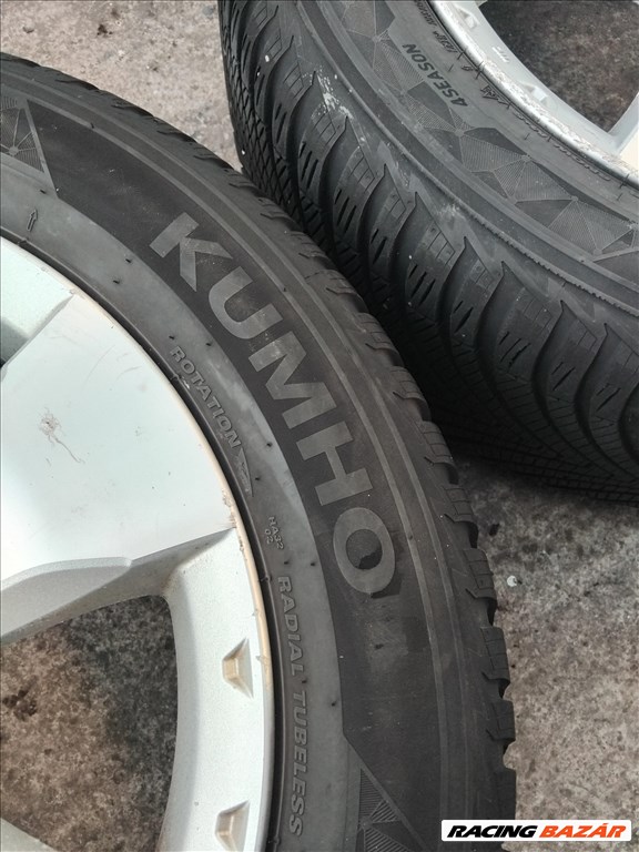  5x100 lyukosztású 17" használt (gyári felni) alufelni, rajta 225/55 újszerű Kumho négyévszakos gumi 9. kép