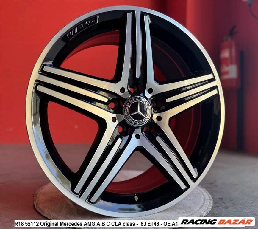 R18 5x112 Original Mercedes AMG A B C CLA class -  8J ET48 - OE A1764010402  1. kép