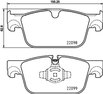 BREMBO P 86 028 - fékbetét SUZUKI VOLVO VOLVO ASIA