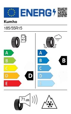 Kumho WinterCraft WP52 185/55 R15 86H XL M+S 3PMSF téli gumi 2. kép